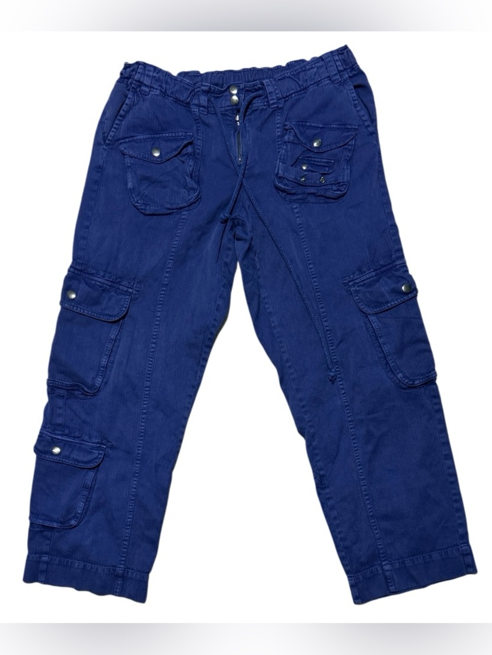 Free People Tahiti cargo pants in a dark blue cotton Size Small